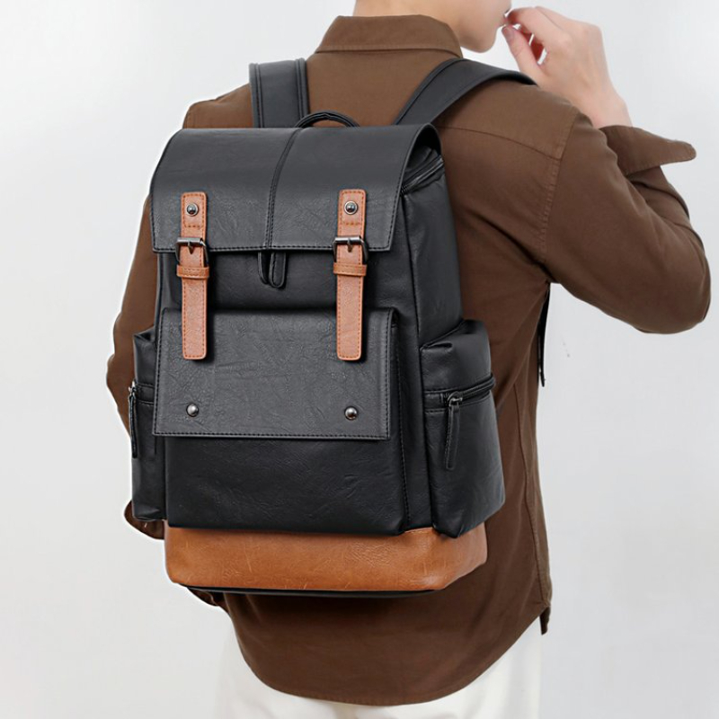 New Vintage Men's Leather Back - Leather Backpack Vintage 评论和价格